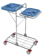 VK 120 - 0 vozík na třídění odpadu a prádla plast - VK - modrý